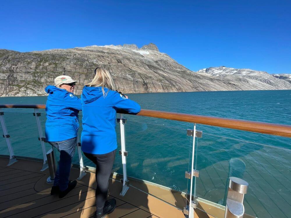 passengers talking on the deck of the Ocean Albatros