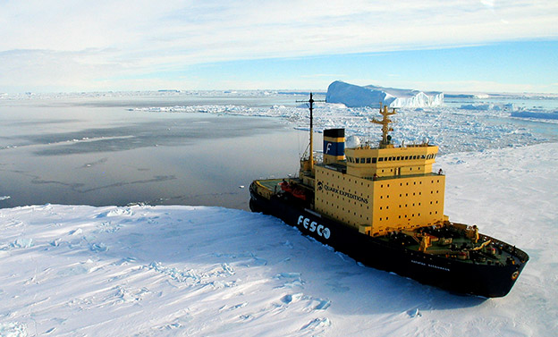 icebreaker ship in Antarctica