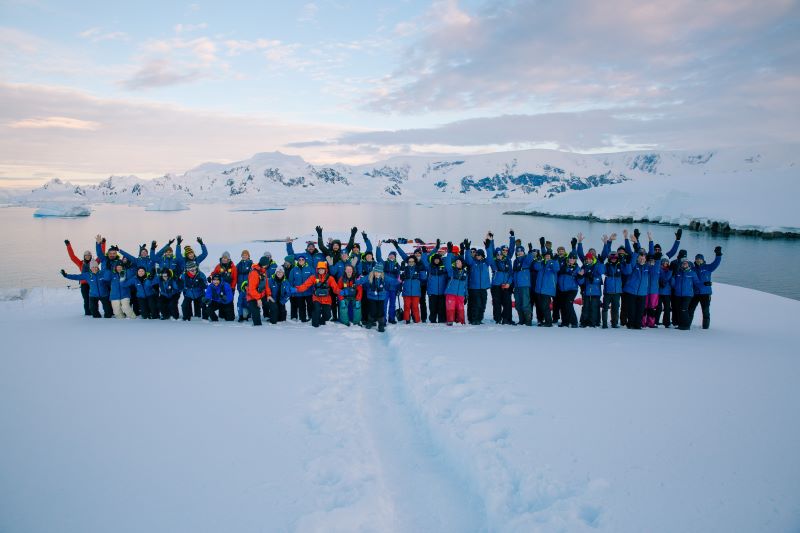 happy campers in Antarctica