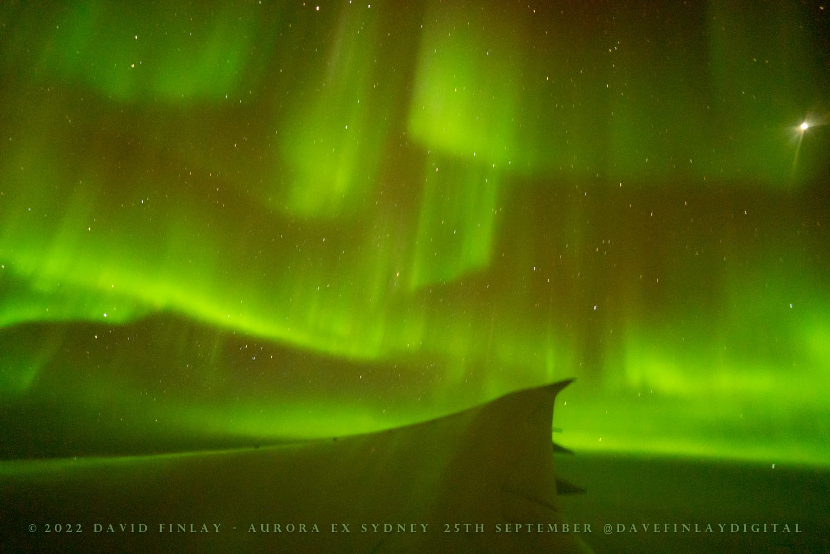 Southern Lights captured from the ship at night