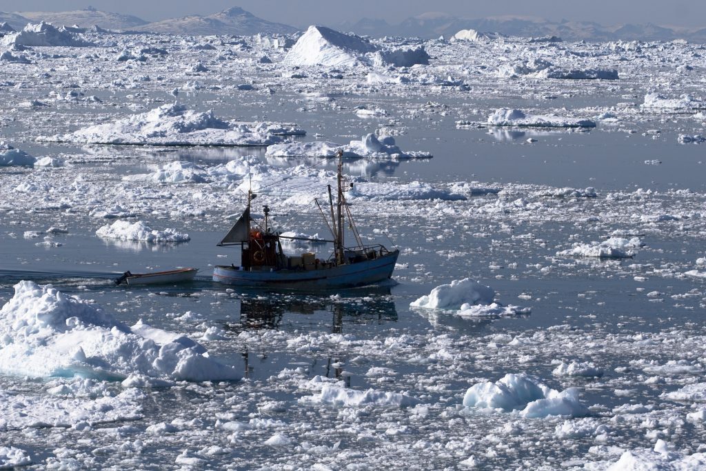 a fishing boat in Greenland