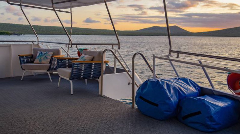 Sundeck onboard the Bonita Galapagos cruise ship