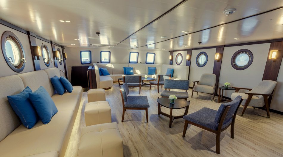 Evolution Galapagos Cruise Ship - Interior Saloon