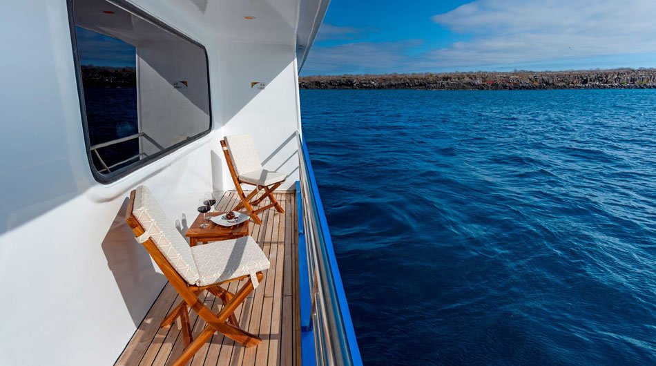 Ocean Spray Galapagos Cruise Ship - Cabin Balcony