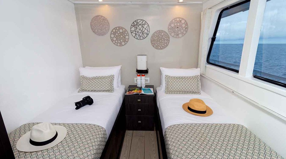 Monserrat Galapagos Cruise Ship - Upper Deck Twin Cabin