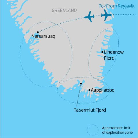 itinerary Map of Greenland