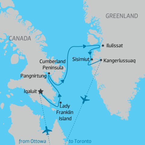 Arctic cruise itinerary