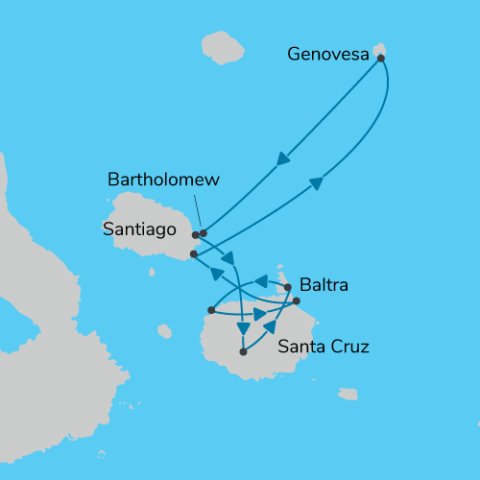Map for ECRGS5DB North Galapagos Cruise