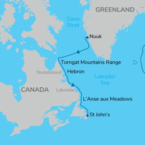 map for Wild Labrador and Greenland