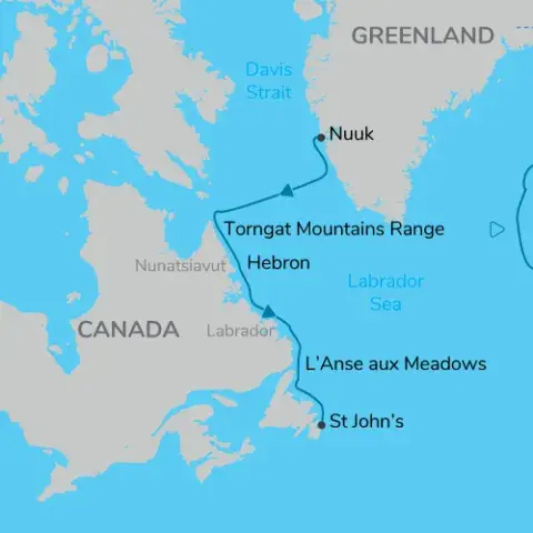 map for Wild Labrador and Greenland