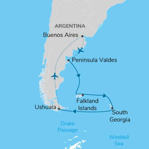 Falklands & South Georgia map