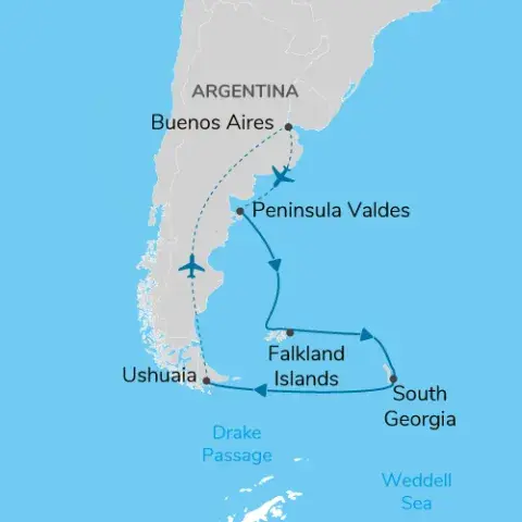 Falklands & South Georgia map