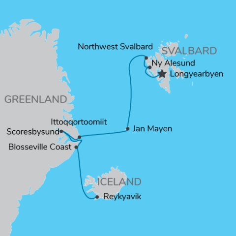 Map of Four Arctic Islands