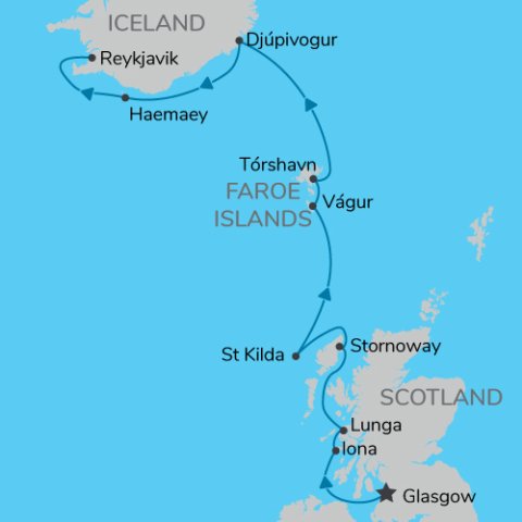 Map of Isles of the North  Atlantic