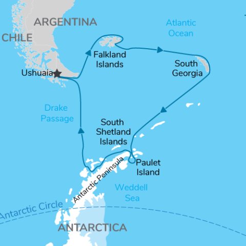 Extended Falklands, South Georgia and Antarctica