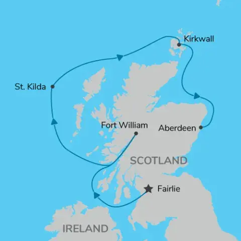 map of Wild Scotland itinerary