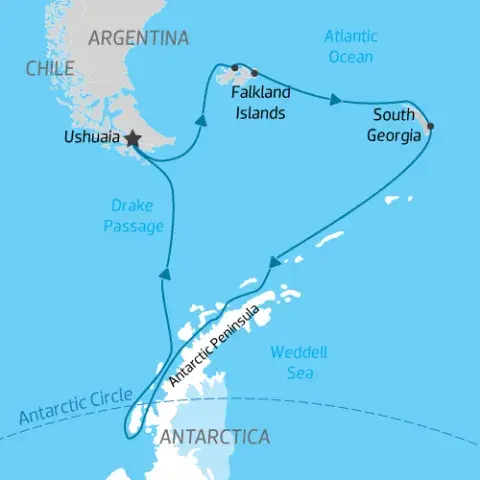 Extended Falklands, South Georgia and Antarctic Circle