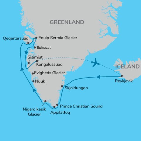 Northwest Passage & Northern Lights map