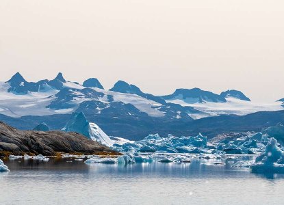 Sermilik Fjord in East Greenland, Arctic 